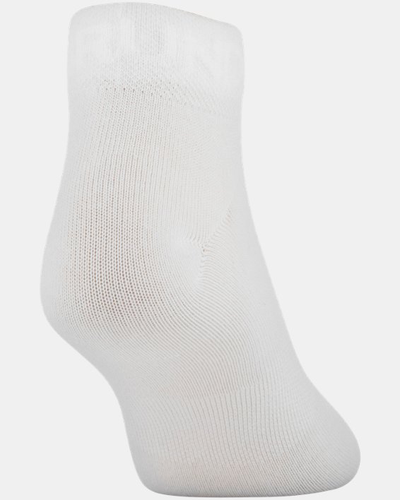 Women's UA Essential Low Cut Socks - 6-Pack, White, pdpMainDesktop image number 3